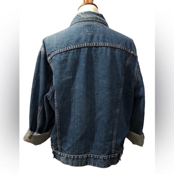 Levi’s Vintage Embellished Denim Jacket Buttons & Beads  Size Large - Picture 4 of 11